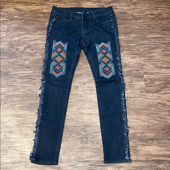 UNIF Tribal Fringe Santa Fe Jeans - Picture 3 of 5